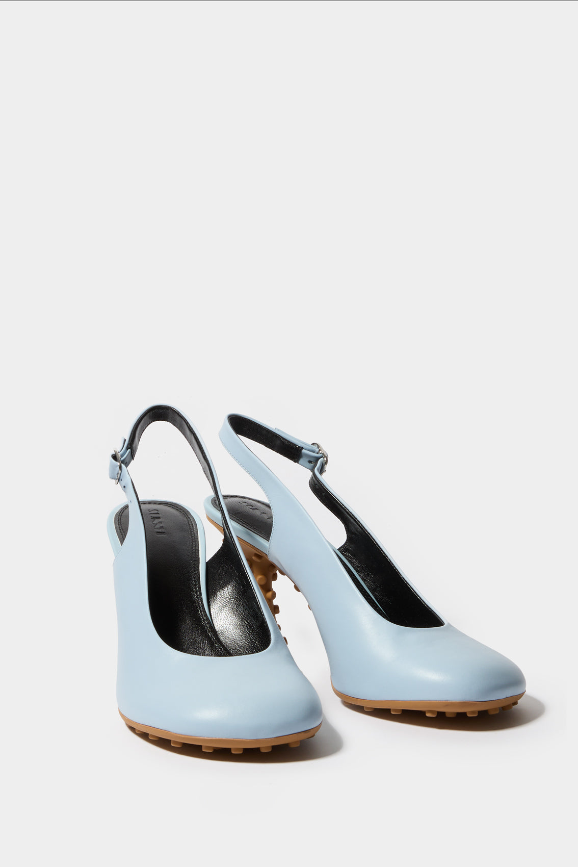 1000Chiodi leather slingback - Light Sky Blue