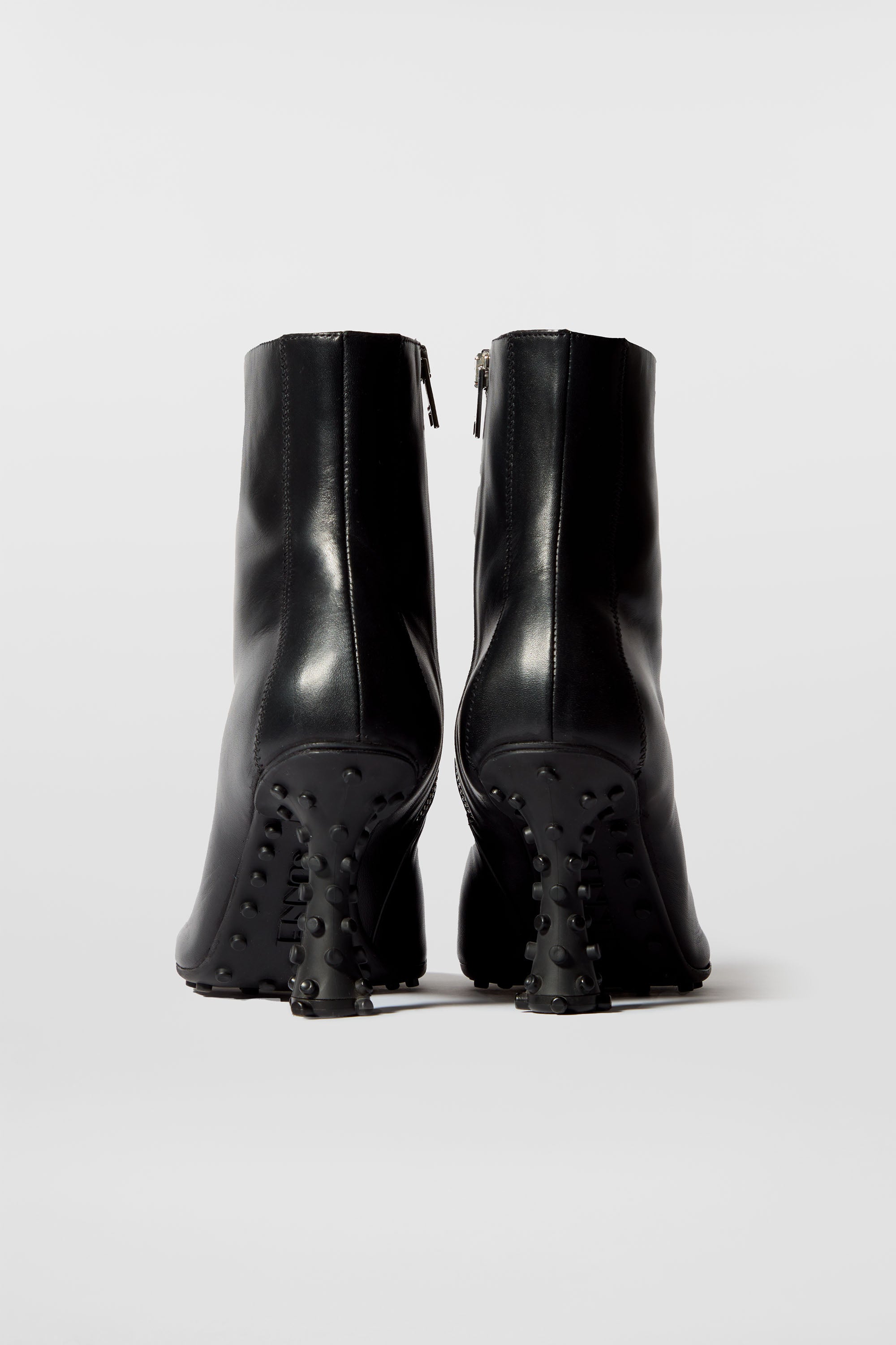 1000Chiodi leather ankle boots - Black