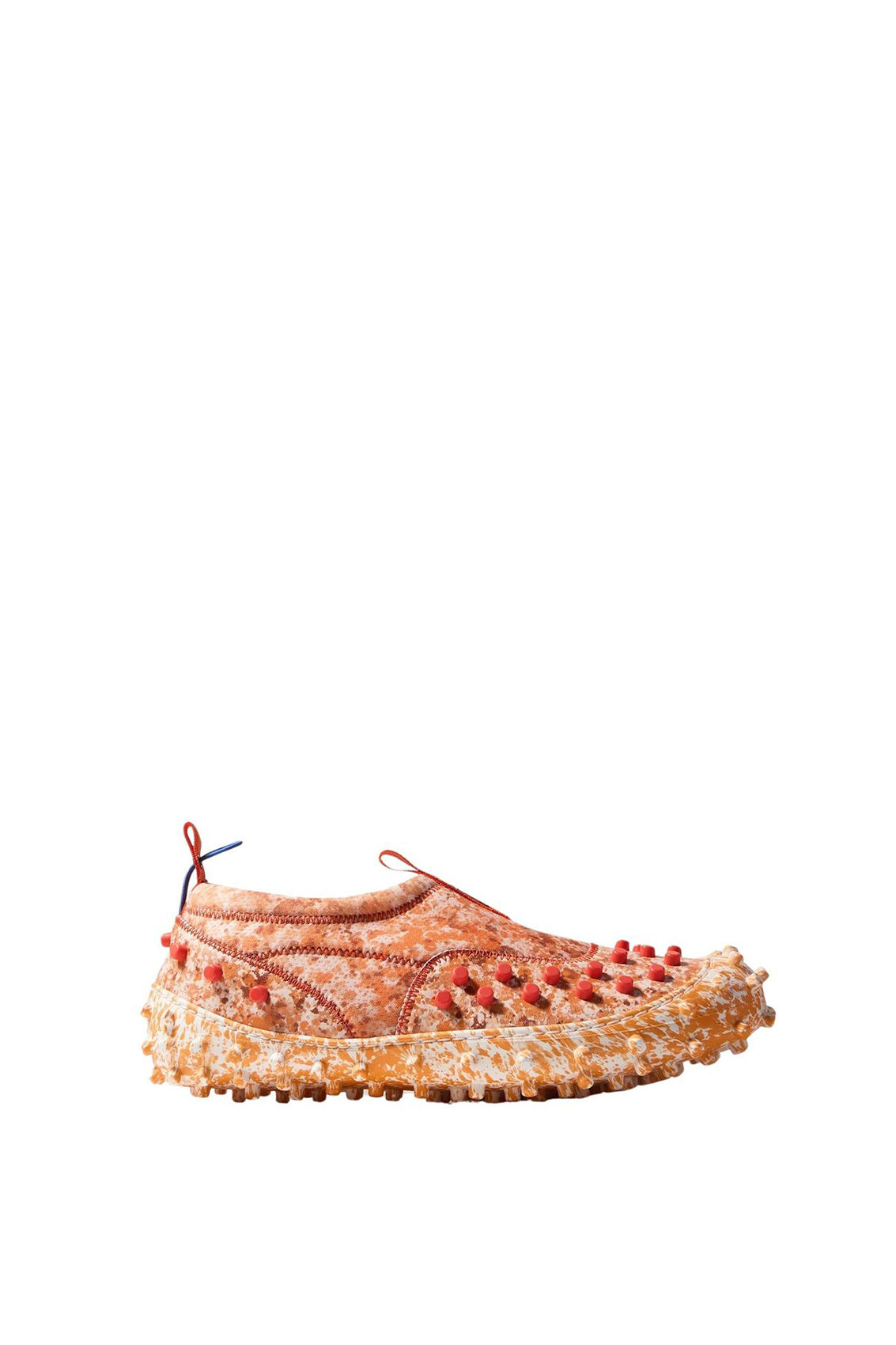 1000Chiodi slip-on sneakers in leather - Orange Pollock
