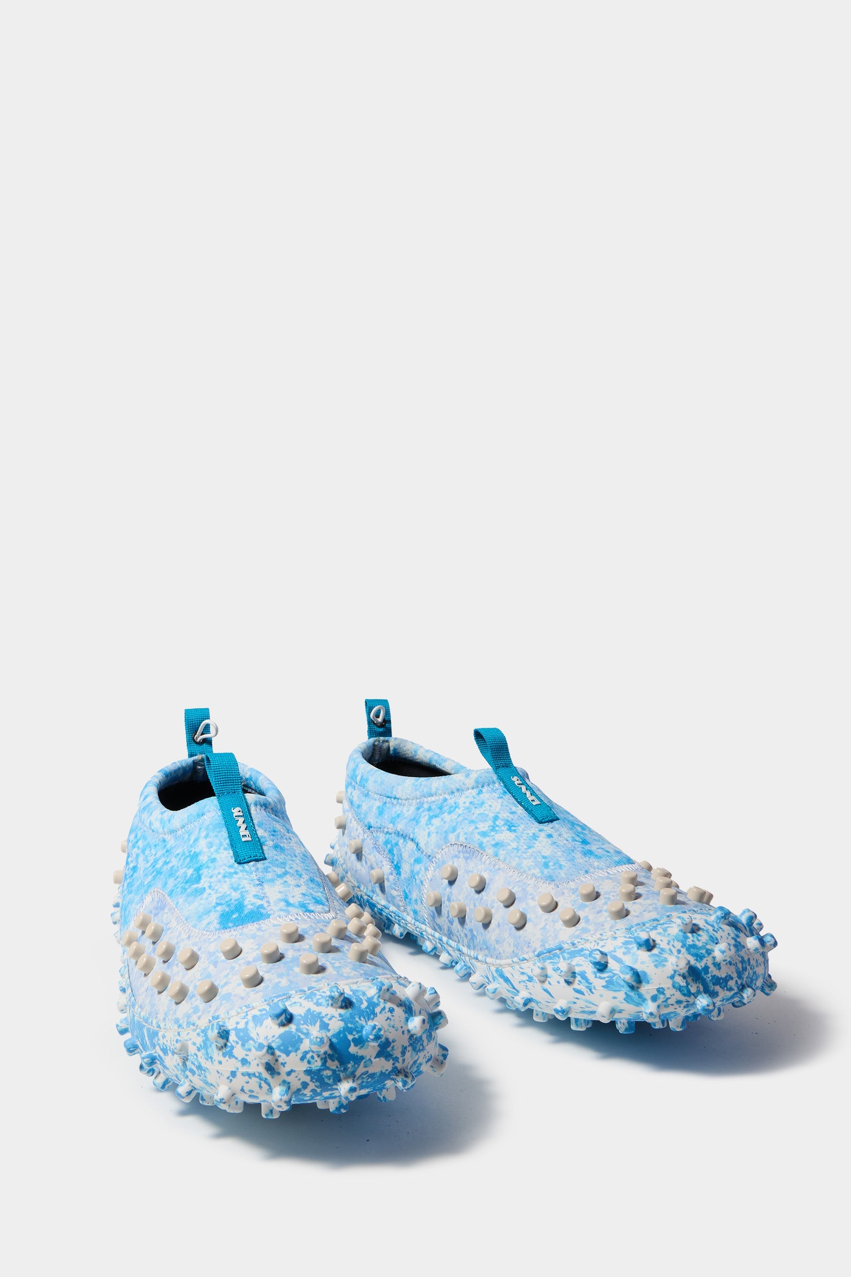 1000Chiodi slip-on sneakers in leather - Light Blue