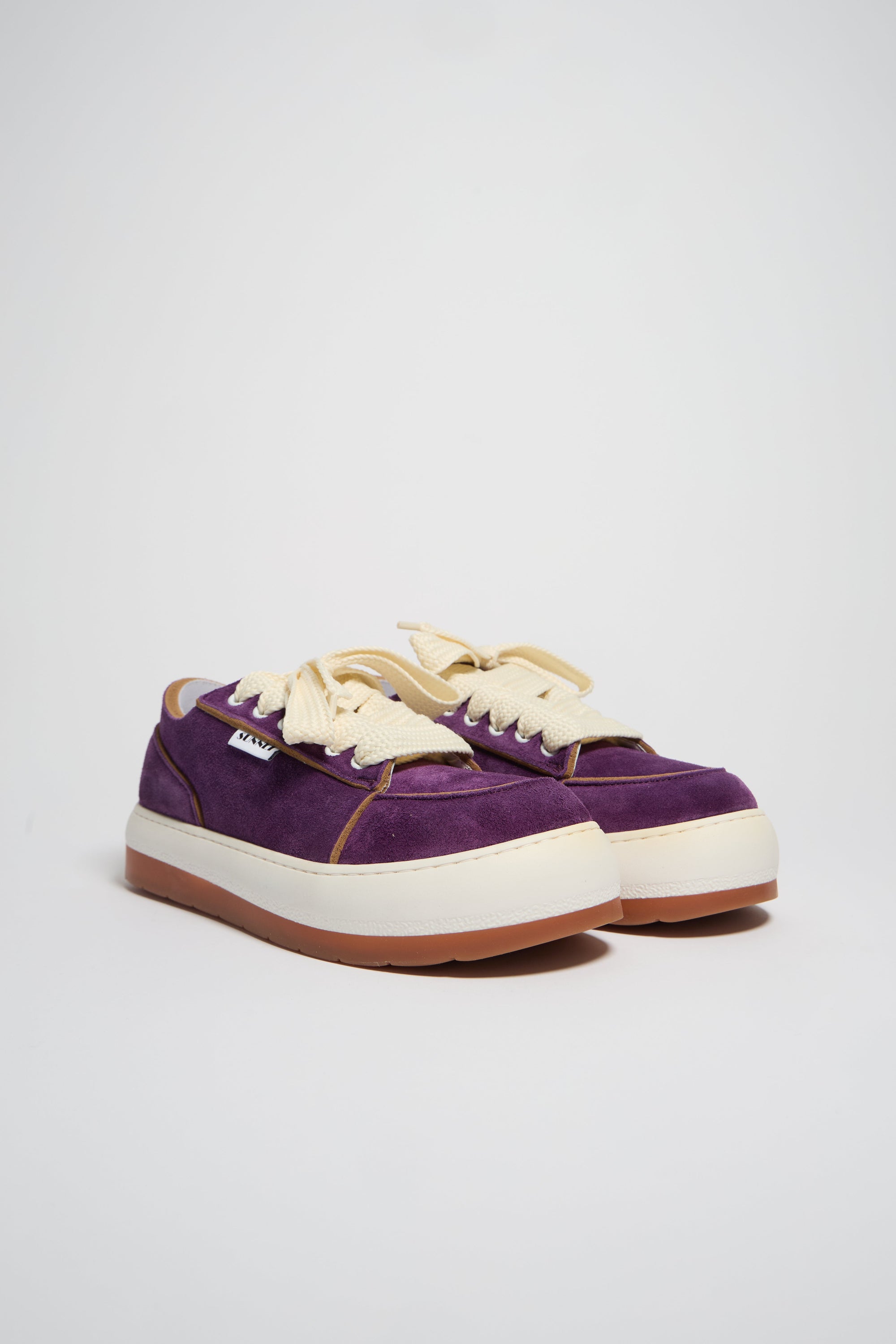Rêve leather sneakers - Aubergine