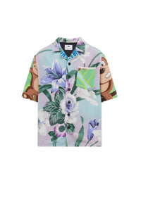 Chemise de bowling en jersey Upcyclée - Multicolor