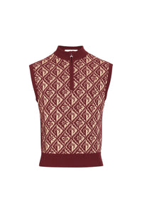 Pull sans manches Moon Diamant en laine - Beige