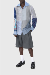 Short en laine mélangée Upcyclé - Grey