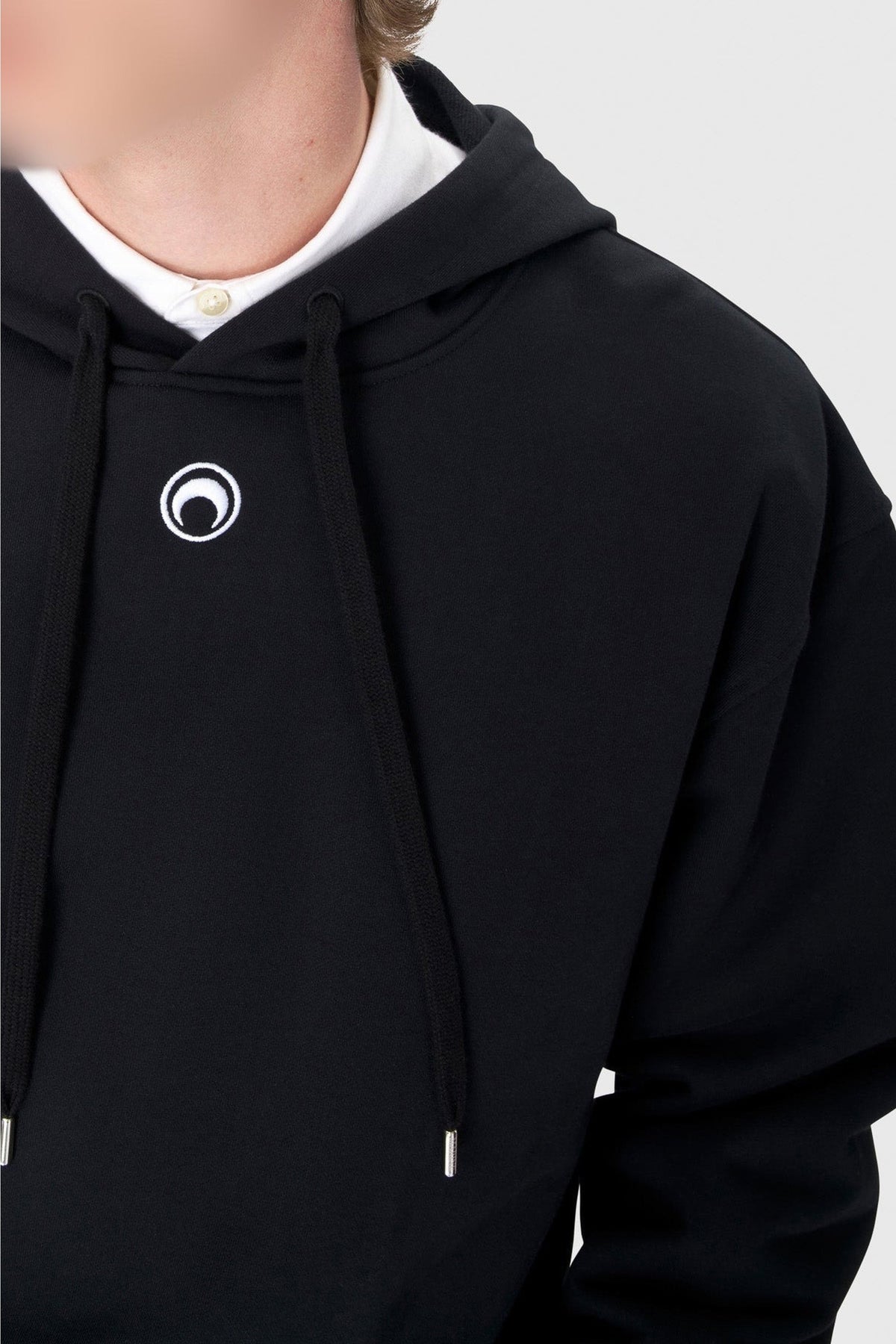 Sweat à capuche en molleton de coton - Black