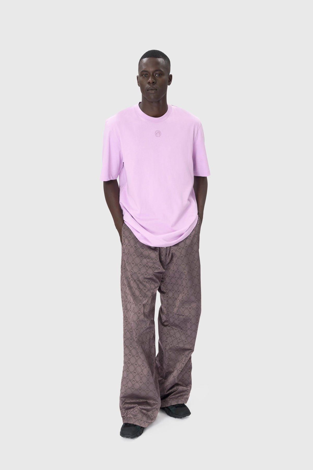 Moon Logo Jersey Relaxed T-Shirt - Violet