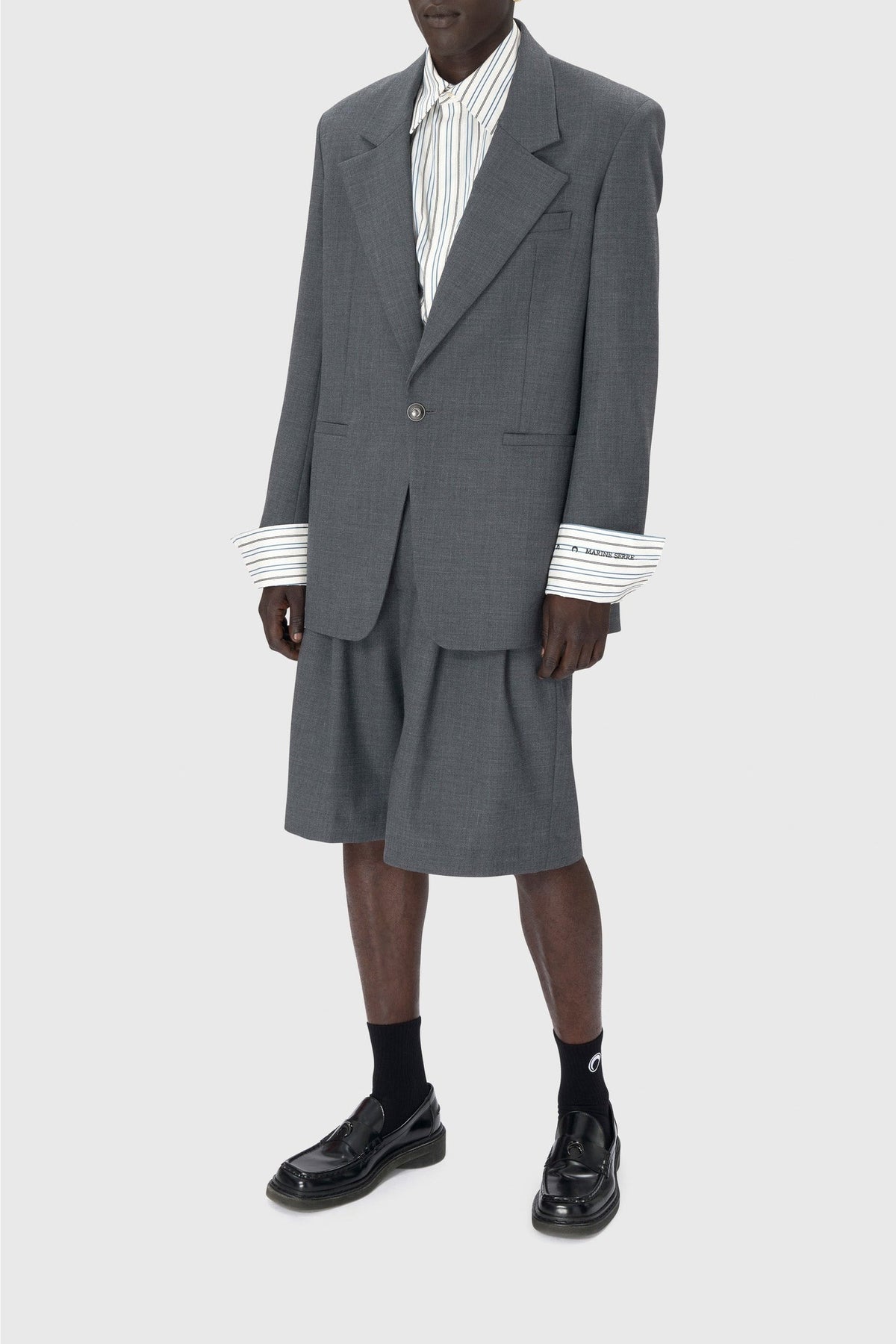 Veste en laine mélangée recyclée unisex - Grey