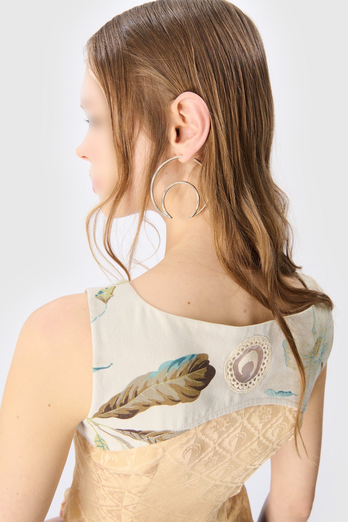 Boucles d'oreilles Moon en laiton recyclées unisex - Shiny Silver