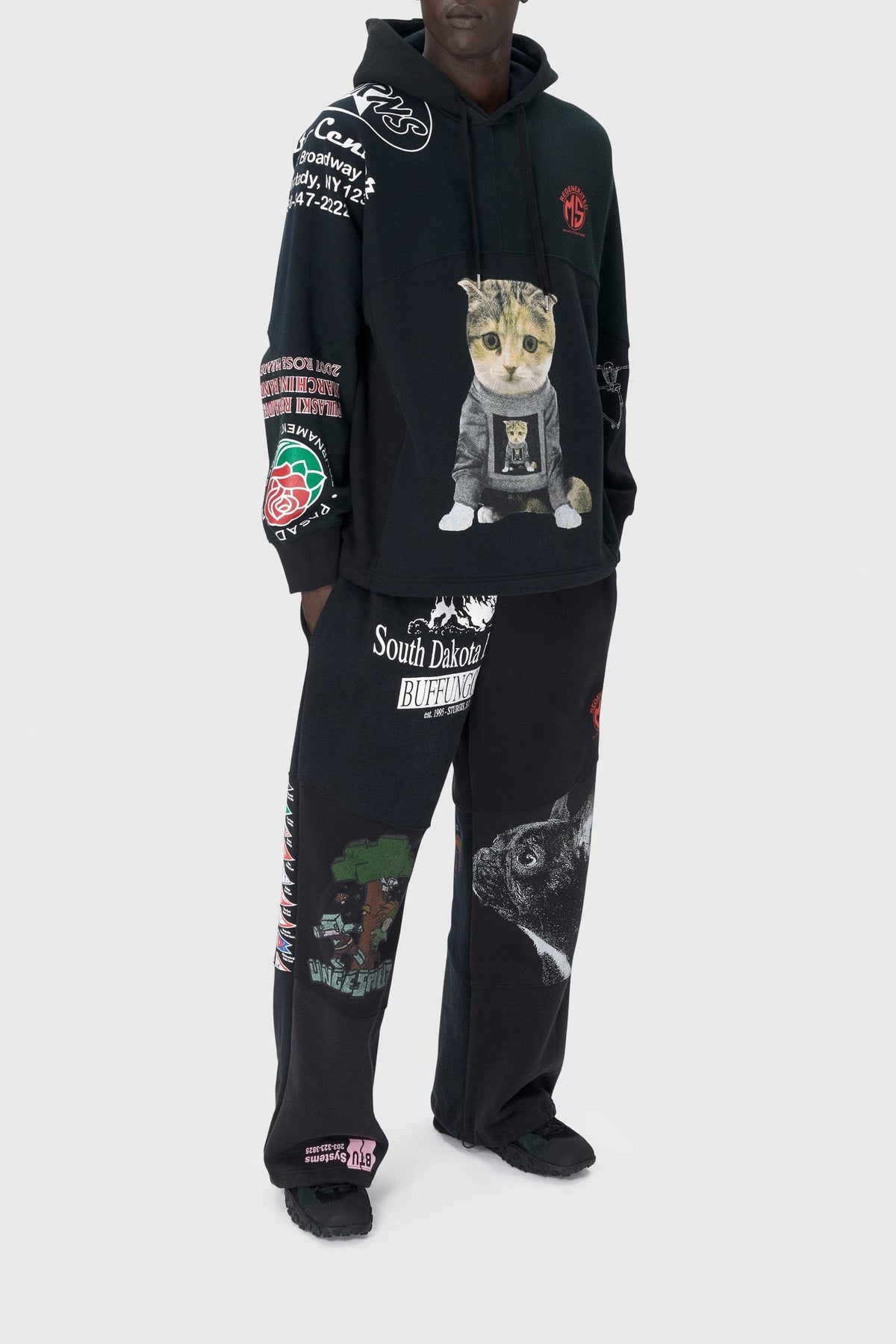 Pantalon en coton Upcyclé unisex - Black