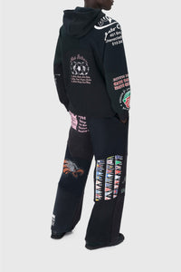 Pantalon en coton Upcyclé unisex - Black