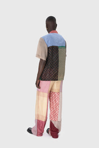 Pantalon en soie Upcyclé unisex - Multicolor
