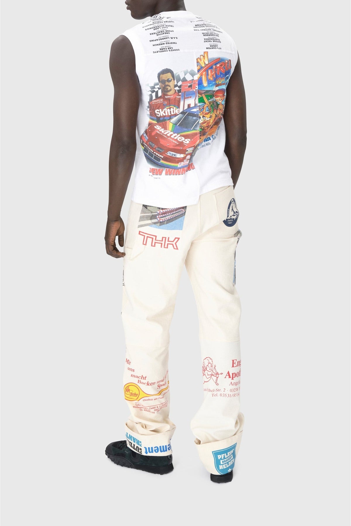 Pantalon en coton Upcyclé unisex - Ecru