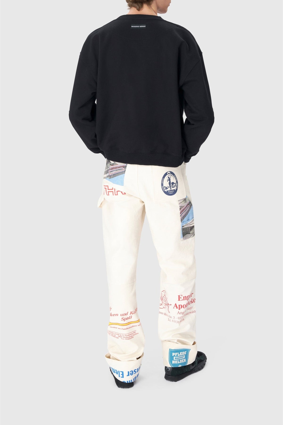 Pantalon en coton Upcyclé unisex - Ecru