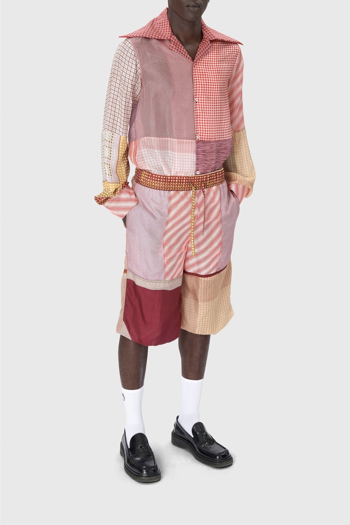 Short en soie Upcyclé unisex - Multicolor