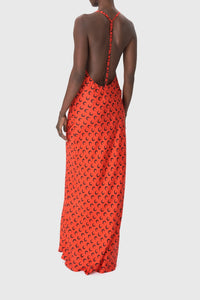Robe Moon en satin - Red