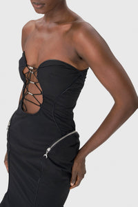 Robe bustier recyclée - Black