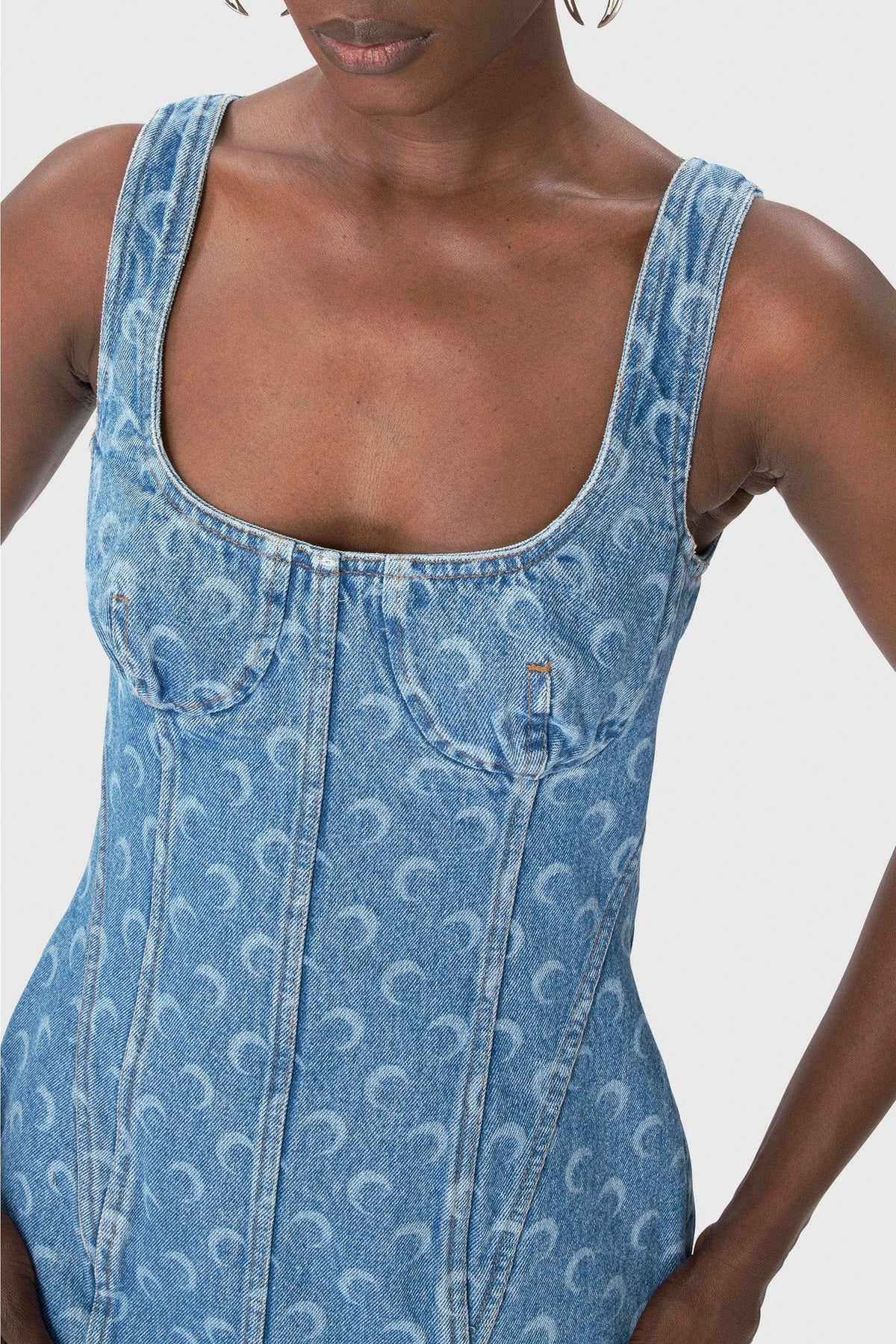Robe Moon en denim - Light Blue