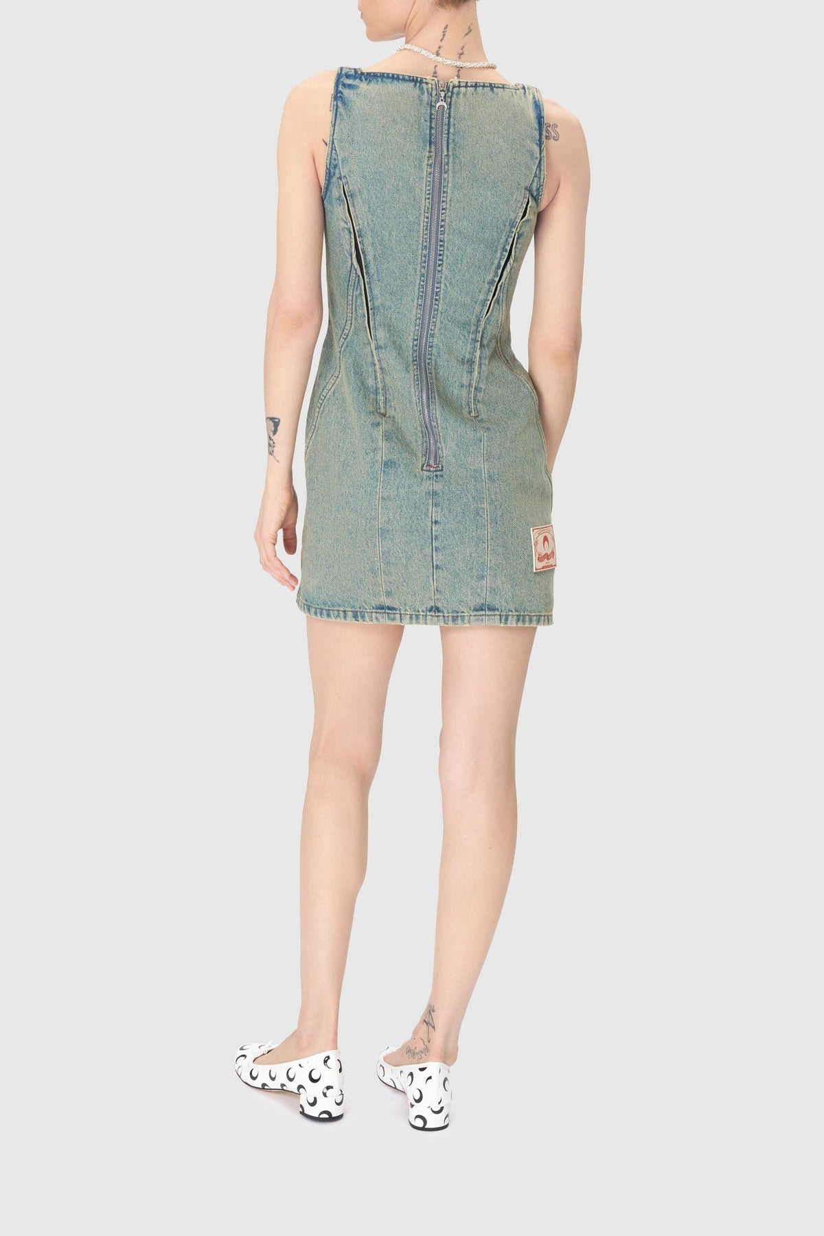 Robe Moon en denim - Light Beige