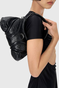 Robe drapée en jersey - Black