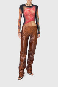 Pantalon Moon en cuir - Light Brown