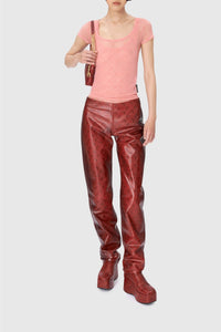Pantalon Moon en cuir - Red