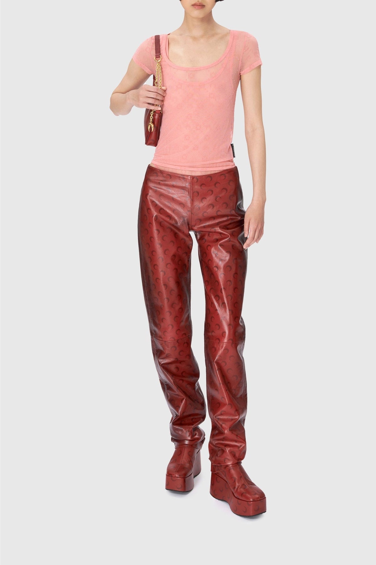 Pantalon Moon en cuir - Red