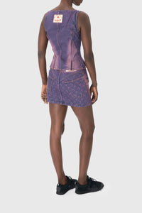 Jupe courte Moon en denim - Lavender