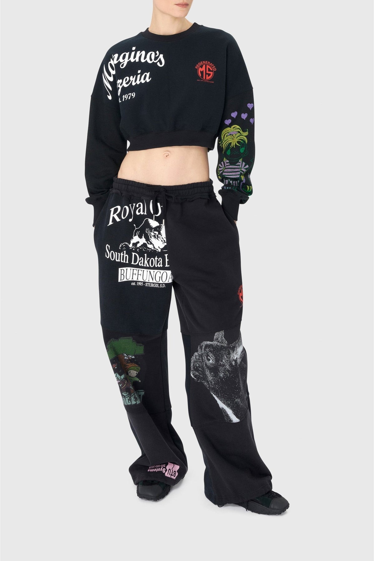 Pull en coton Upcyclé - Black