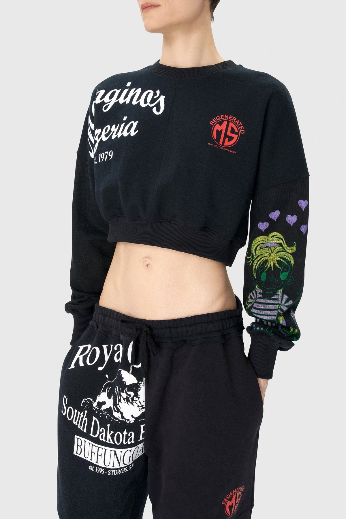 Pull en coton Upcyclé - Black