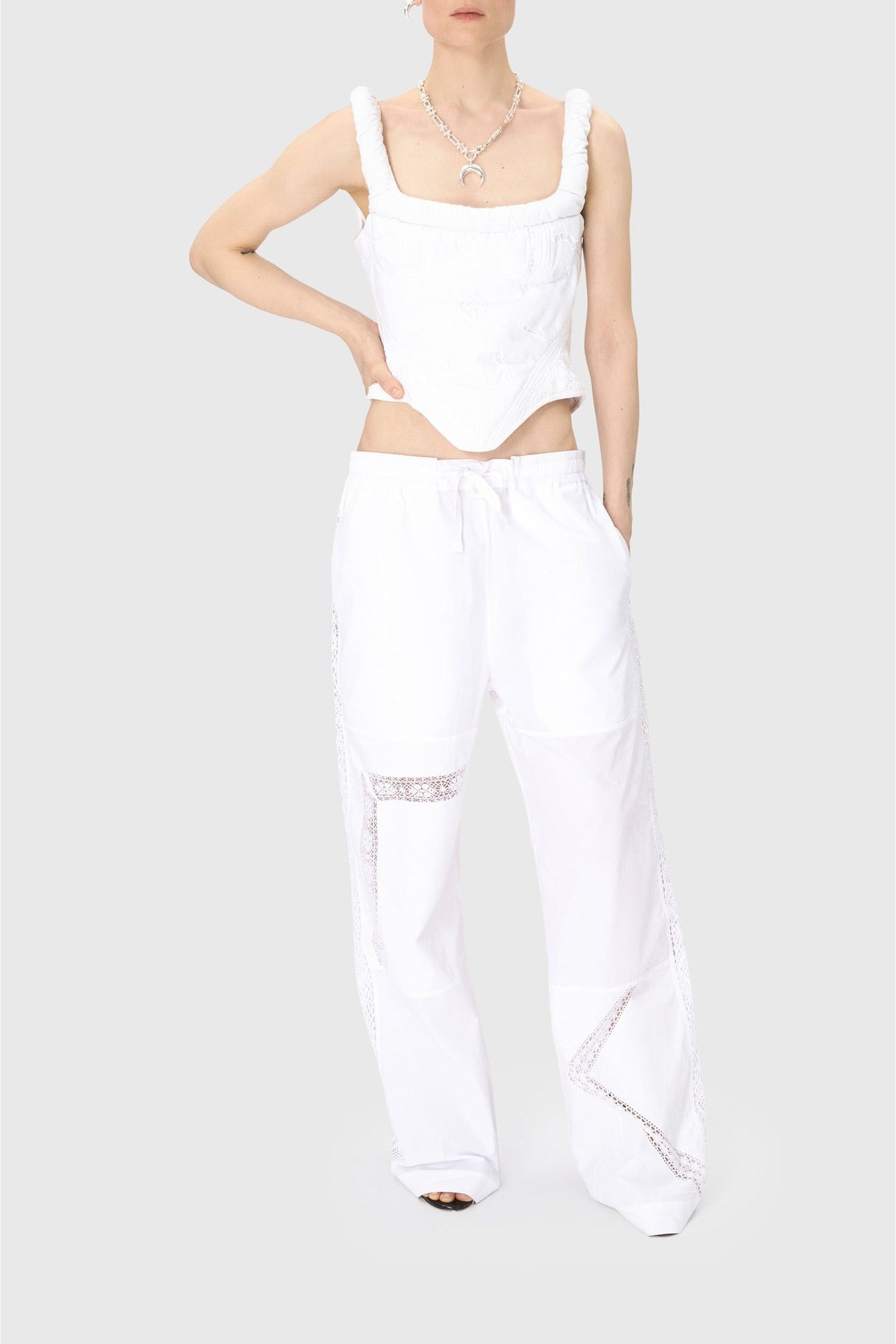 Top en coton Upcyclé - White