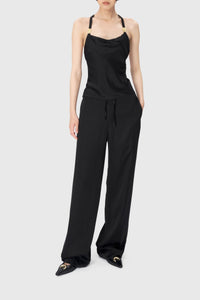 Débardeur dos nu en satin - Black