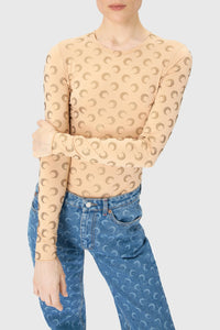 Top Moon en jersey recyclé - Light Tan