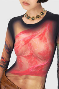Top en jersey recyclé - Dark Beige