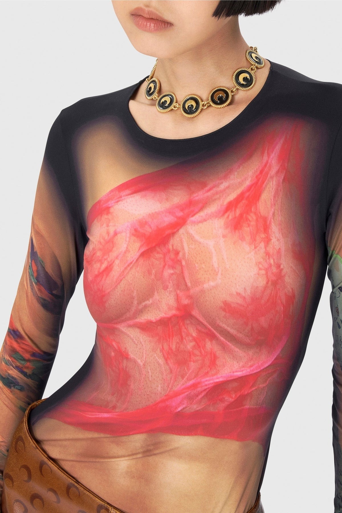 Top en jersey recyclé - Dark Beige