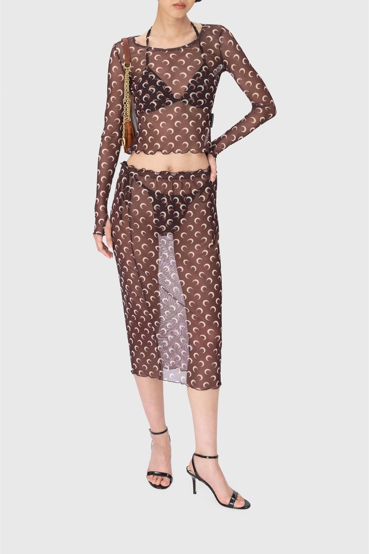 Top Moon imprimé - Brown