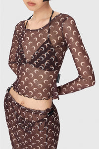 Top Moon imprimé - Brown