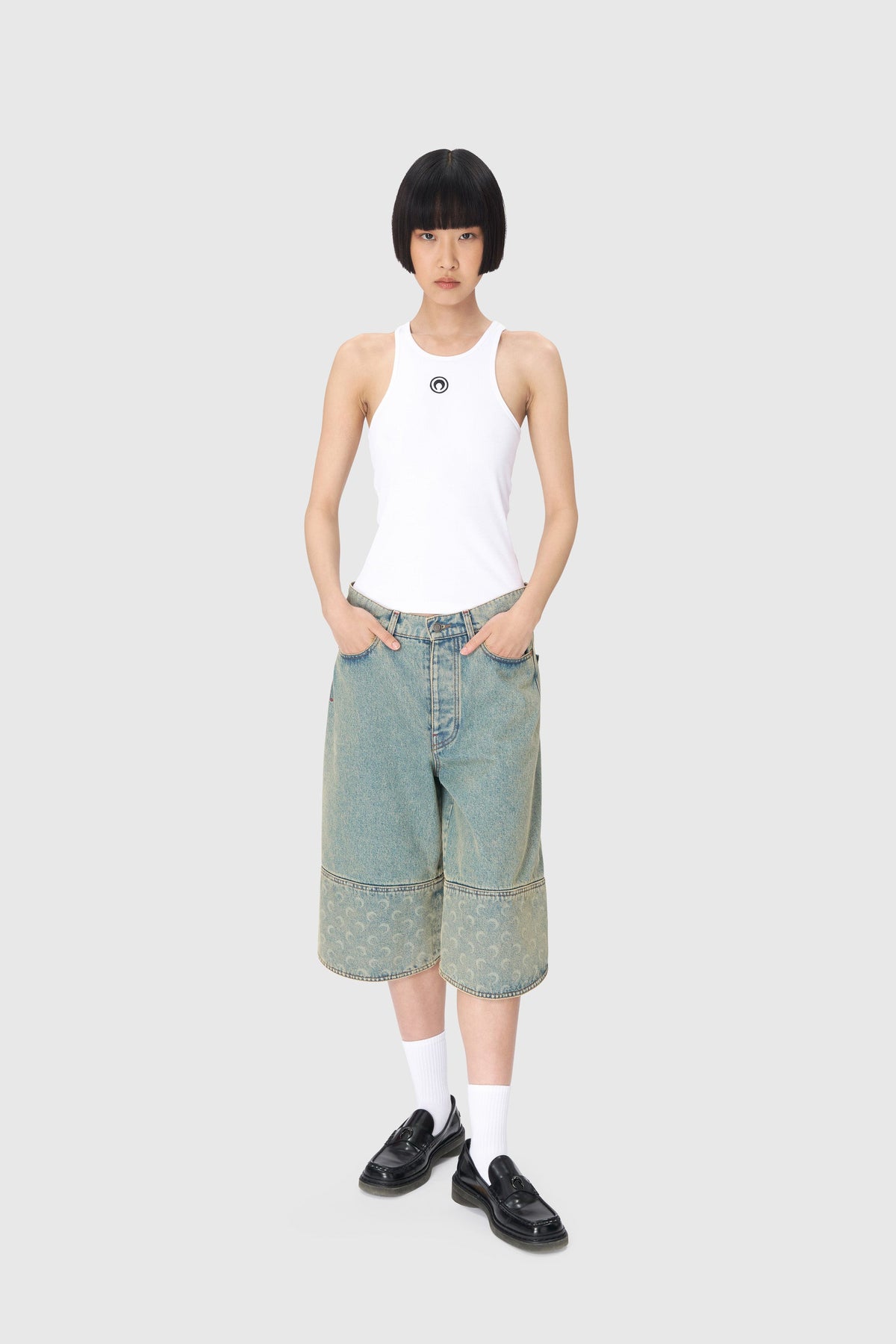 Organic Cotton Rib 2X2 Tank Top - Blanc