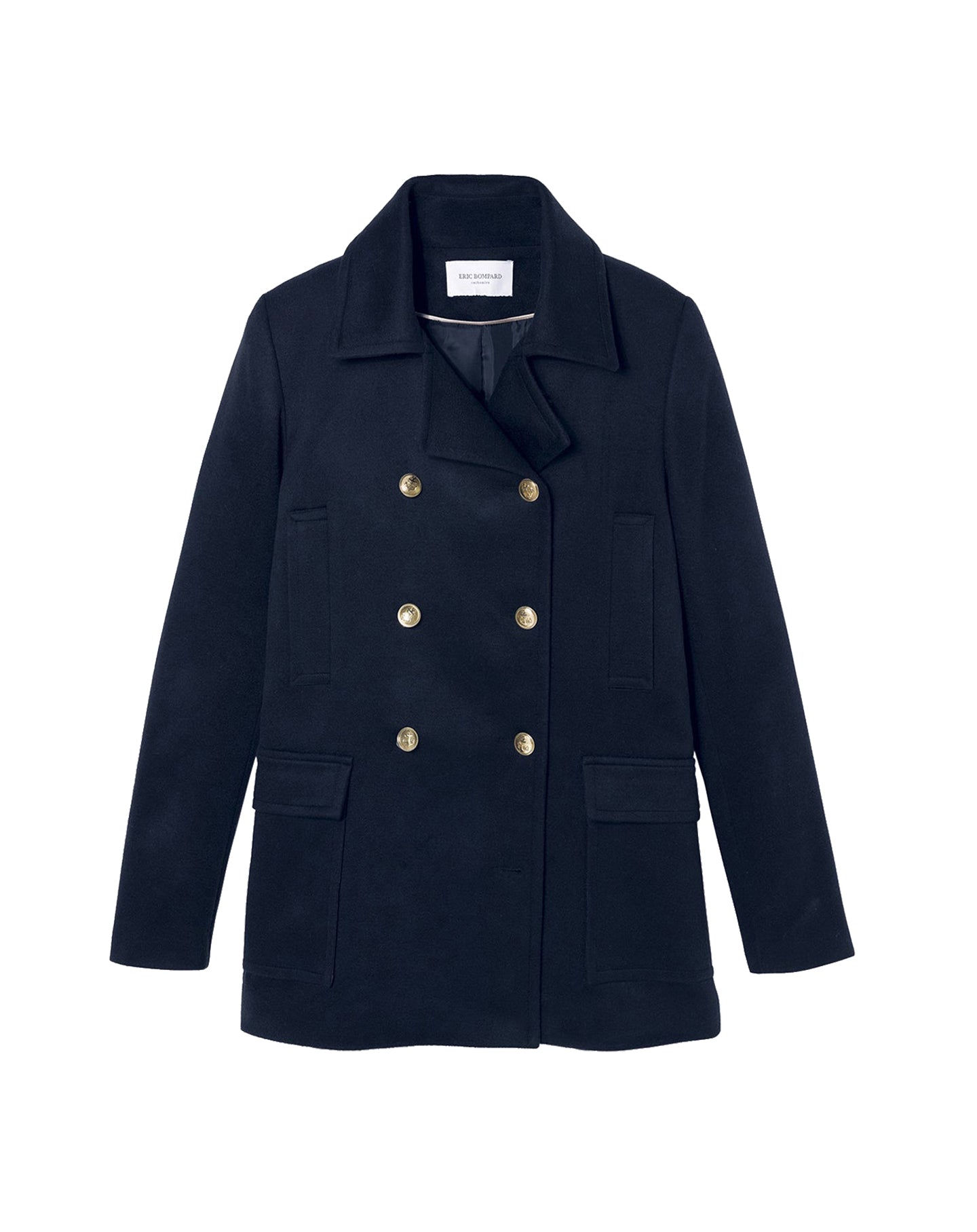 Cashmere pea jacket - Navy