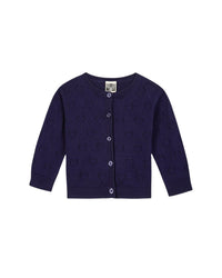 Lilet cotton cardigan - Navy Bonton