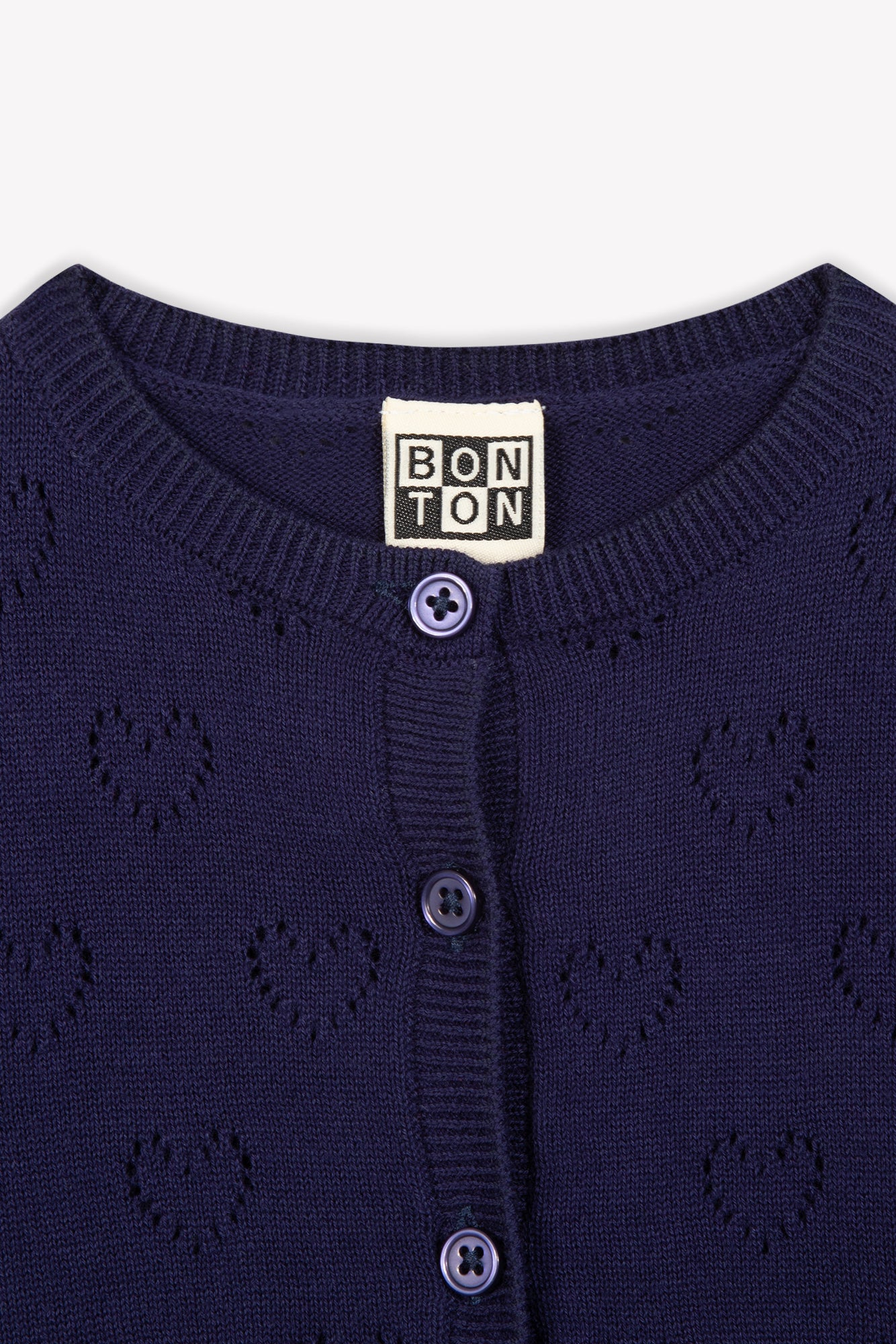 Cardigan Lilet - Navy Bonton