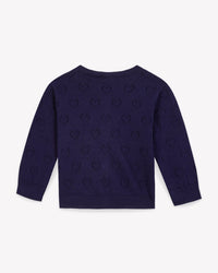 Lilet cotton cardigan - Navy Bonton