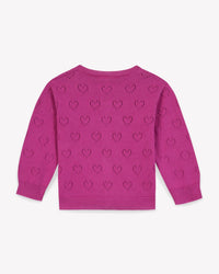 Lilet cotton cardigan - Fuchsia Ouhlala