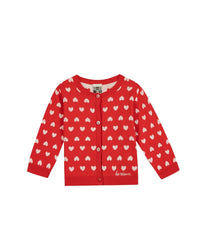 Lilet Cardigan - Jacquard Coeur Rouge