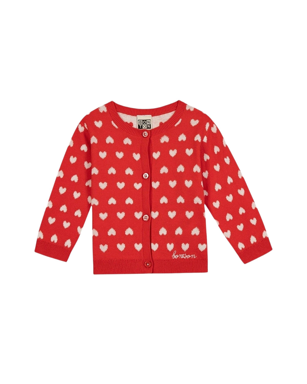 Lilet cotton cardigan - Red Heart Jacquard