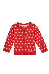 Jacquard Coeur Rouge // Cardigan Lilet
