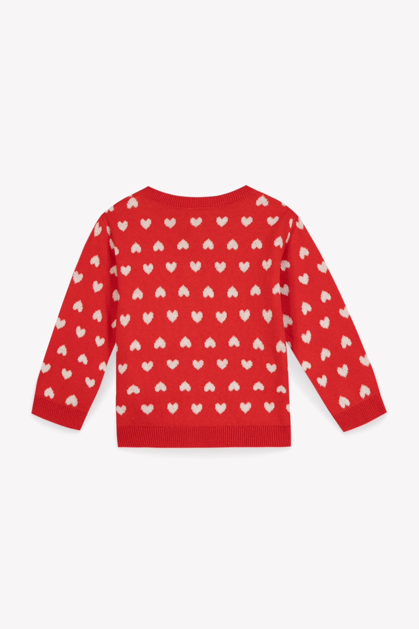 Lilet Cardigan - Jacquard Coeur Rouge