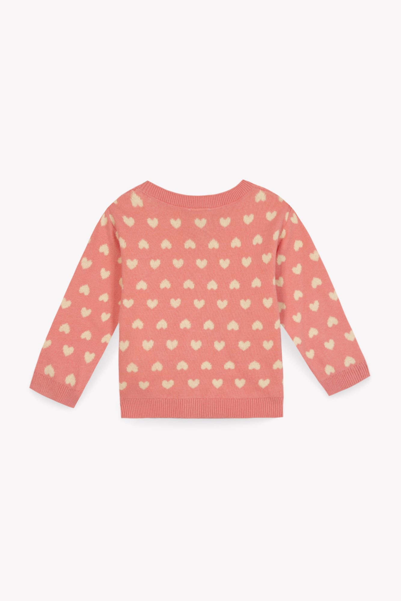 Cardigan Lilet - Jacquard Coeur Rose