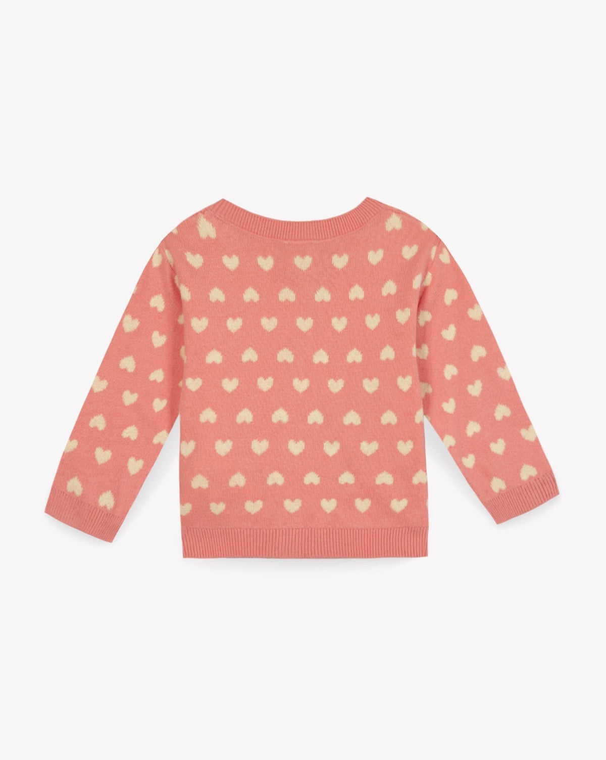 Cardigan Lilet en coton - Jacquard Coeur Rose