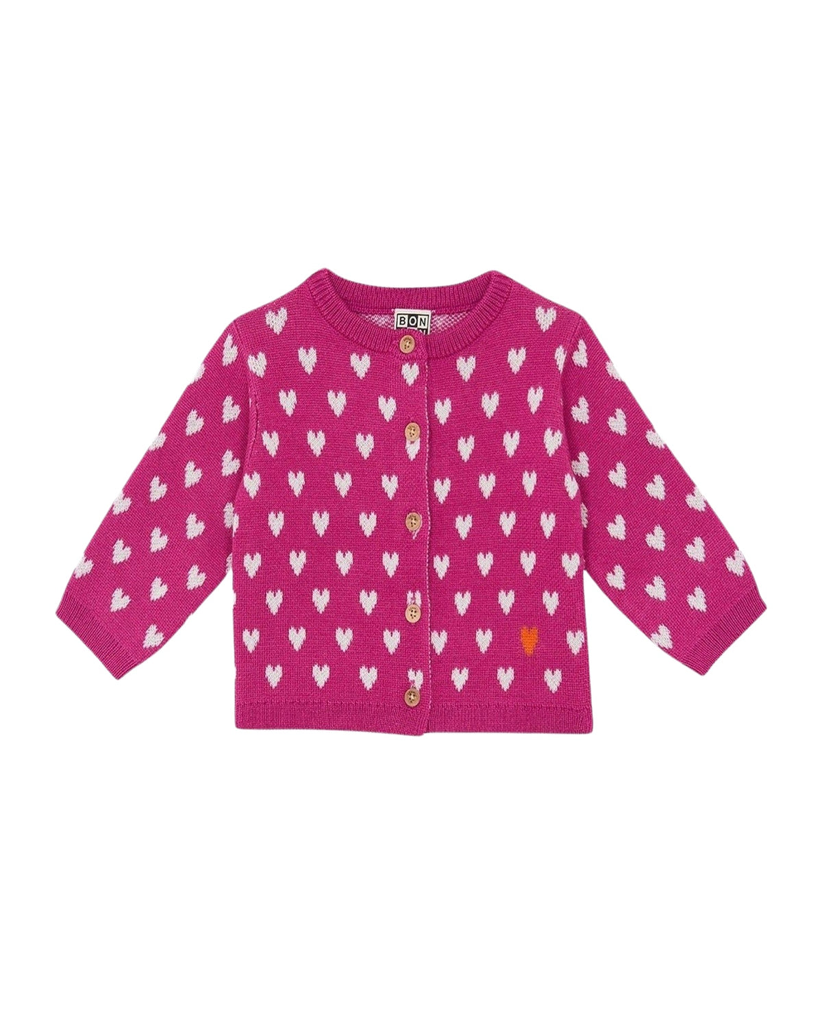 Lilet cardigan in a wool blend - Indian Pink