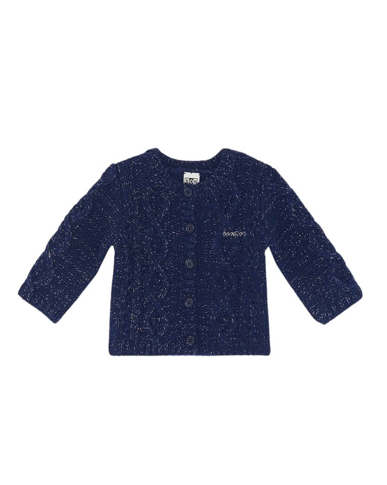 Gilet Jasmin en laine - Navy Bonton
